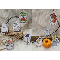 Stickserie ITH - Halloween Gnomes Anhänger